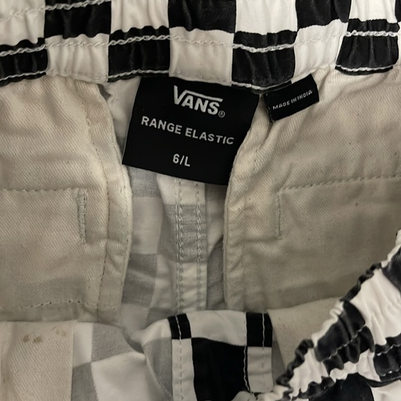 Vans Kids Black and White Checkered Shorts - Picture 3 of 3